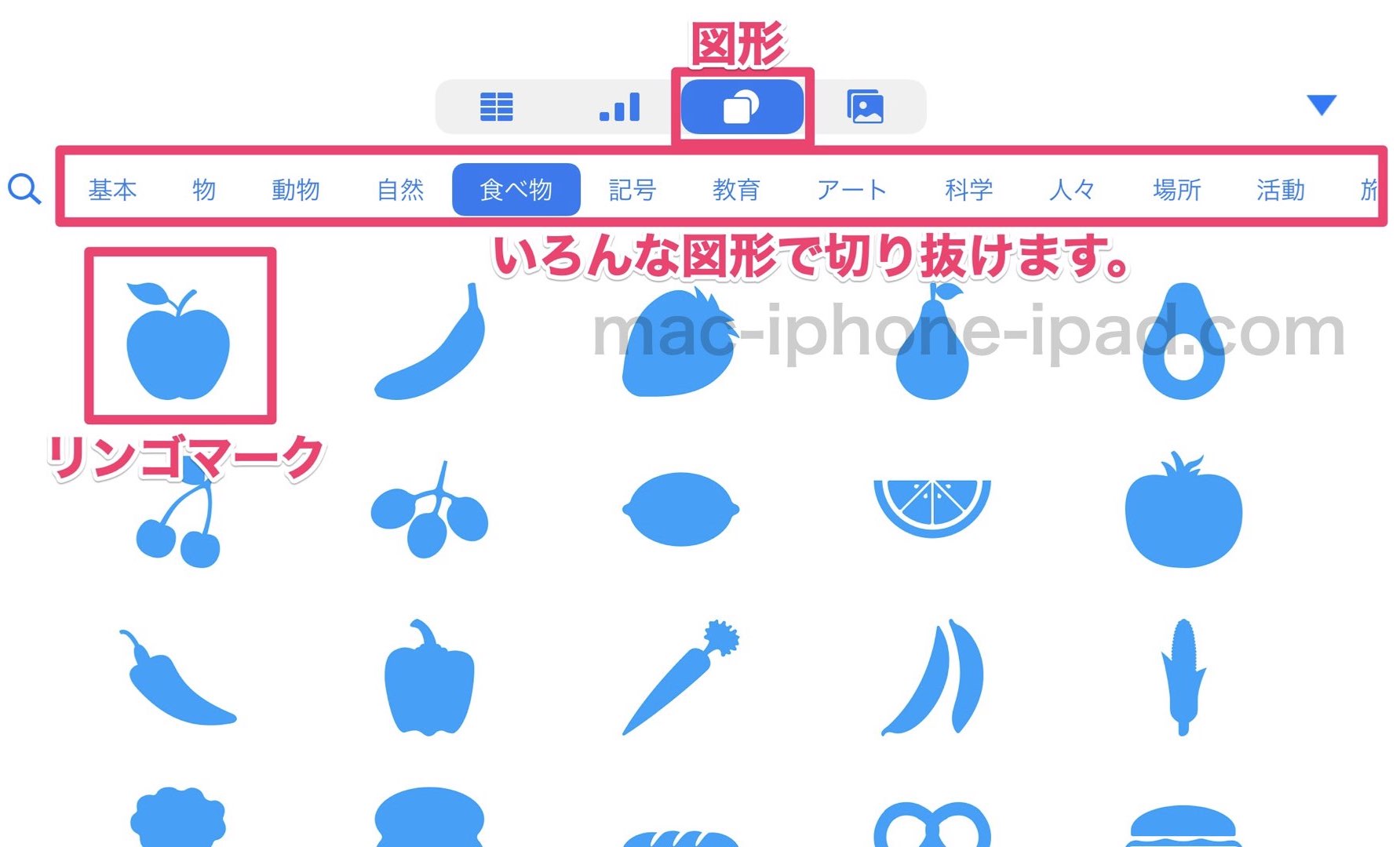 Iphoneキーノートアプリで写真を図形で切り取るマスク 丸や星形 Ipadでもok Mac Iphone Ipad